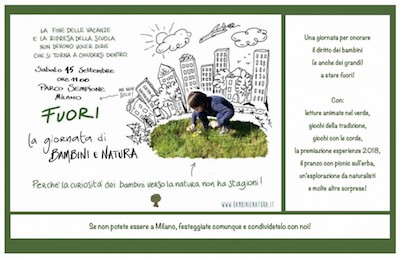 15 settembre 2018 - La giornata di Bambini e Natura 2018 a Milano.